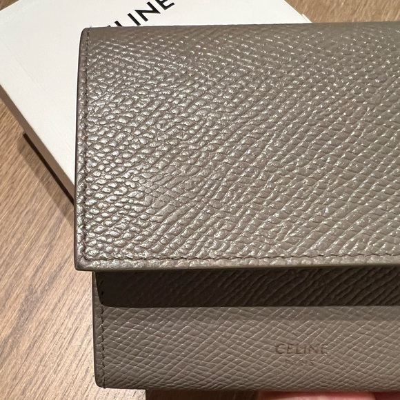 CELINE Small Trifold Wallet Leather Pebble 10B573BEL - Picture 5 of 15